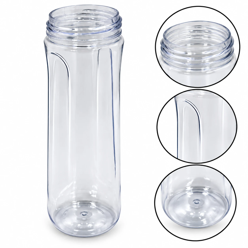 Kiwi Uyumlu KSB-2214 Sport Blender Karıştırma Kabı - Şeffaf, Vida Dişli Şişe Tipi