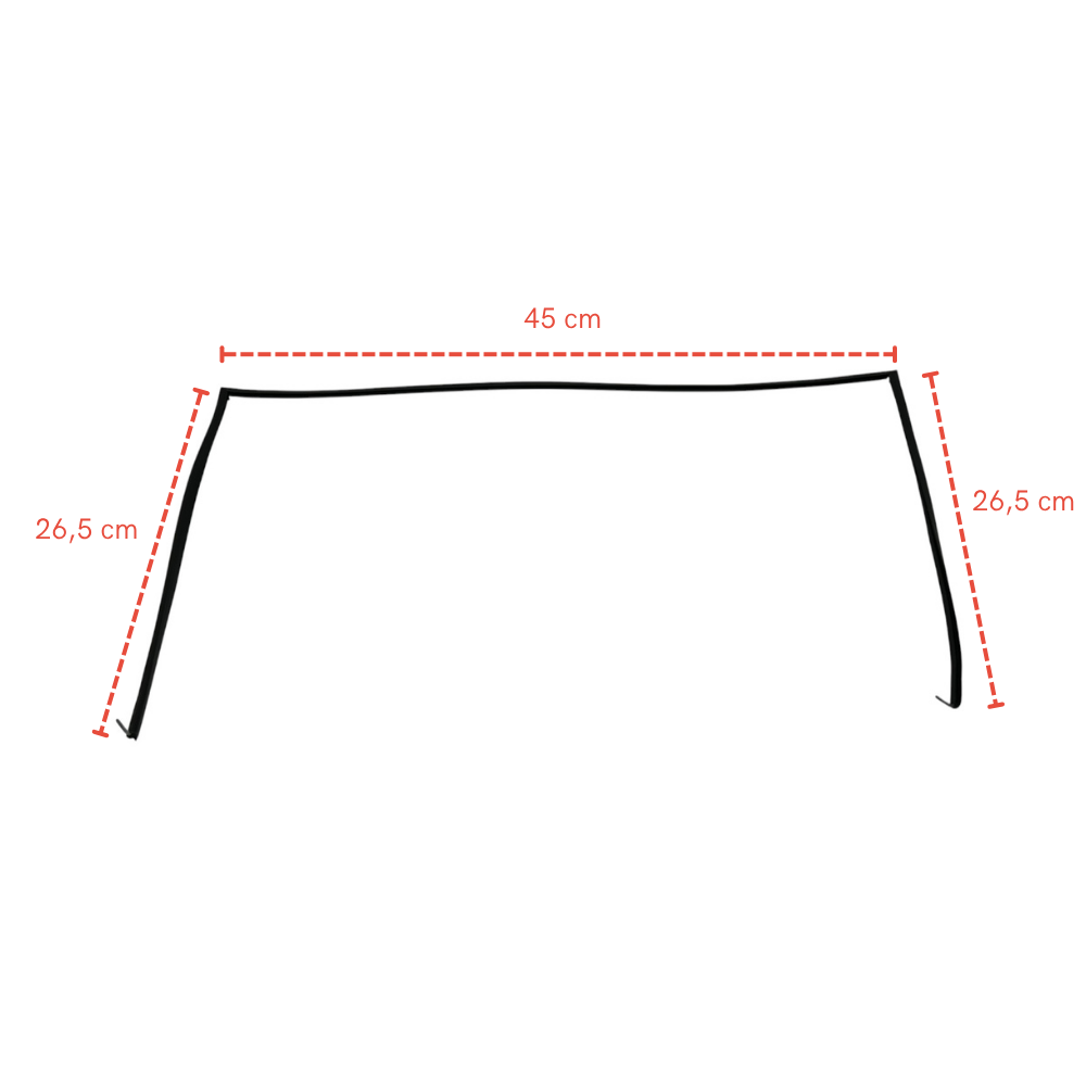 Kumtel, Luxell Uyumlu U Tipi Fırın Kapak Contası 45 cm x 26,5 cm 11106000130 Uyumlu U Tipi Fırın Kapak Contası 45 cm x 26,5 cm 11106000130