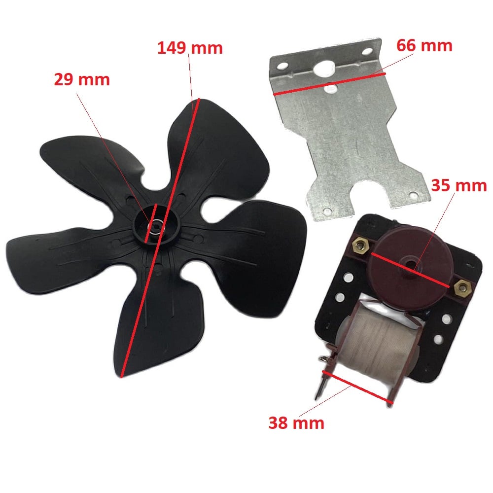NoFrost Buzdolabı Dış Fan Motoru Pervaneli SRF 55