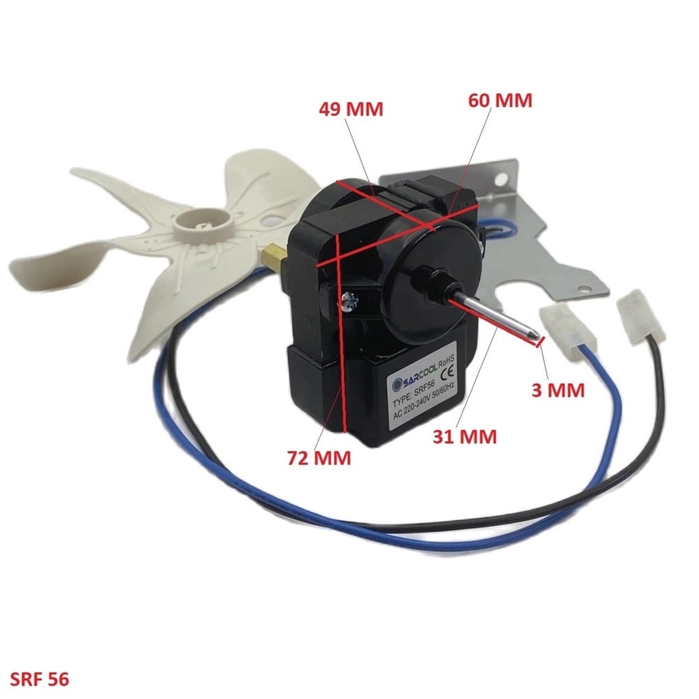 NoFrost Buzdolabı Fan Motoru Pervaneli SRF 56