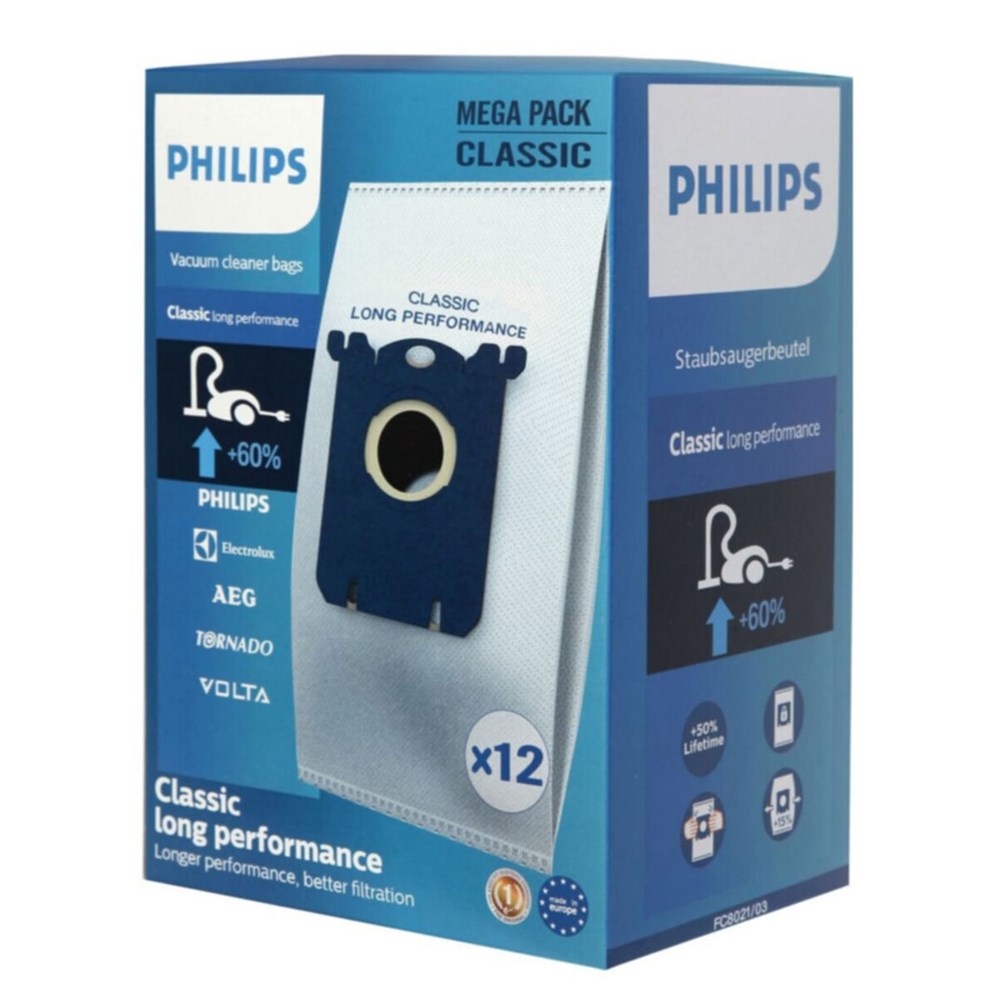 Philips Uyumlu Classic Long Performance 12'li Toz Torbası