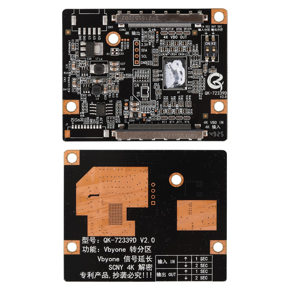 QK-72339D LCD Panel Flex Repair V2.0 4K 1 In 2 Out Sony Uyumlu Ekran Onarım Kartı