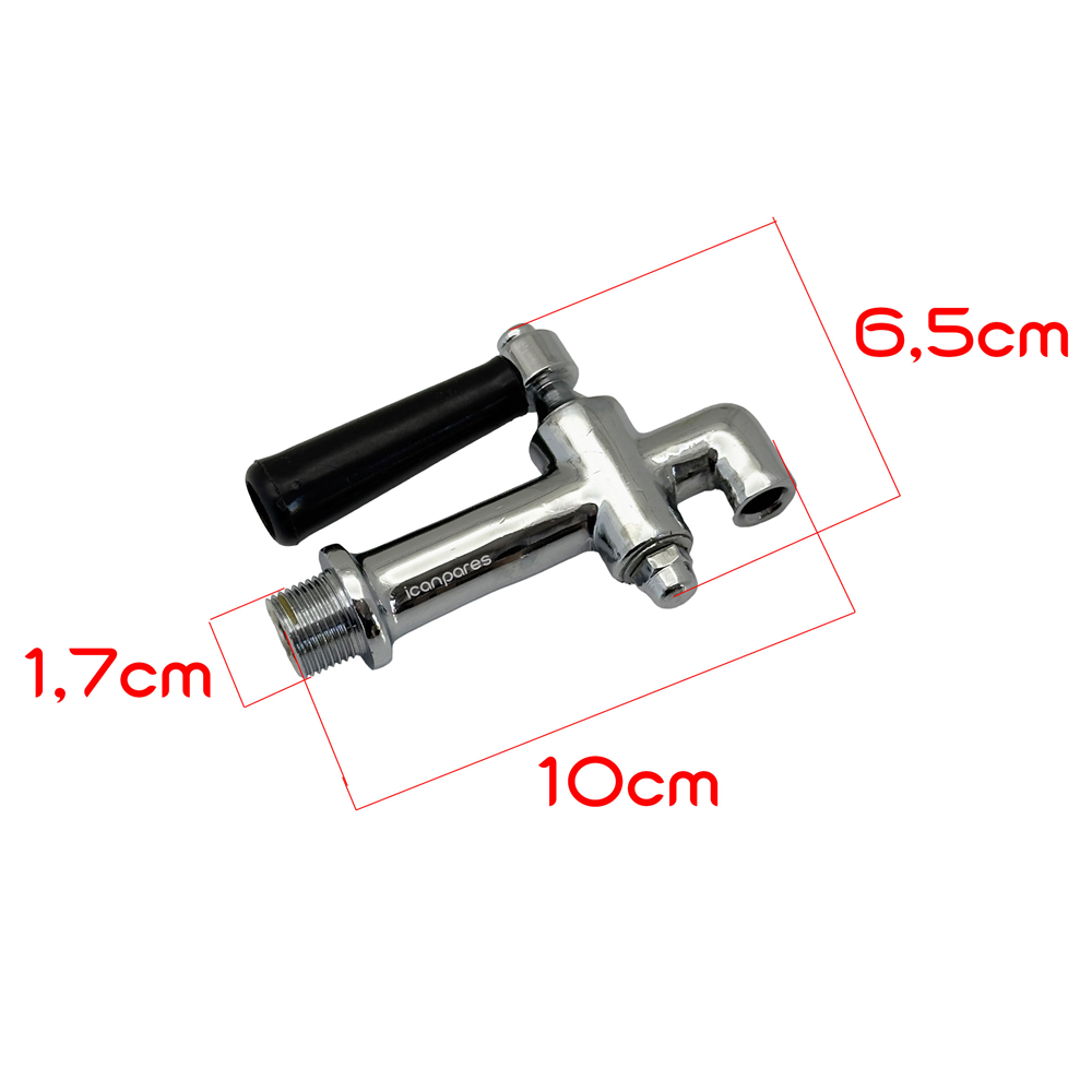 Semaver Musluk Göstergesiz, Dıştan Dişli, Demir, Kazan ve Kahveci Musluğu 10X6,5cm