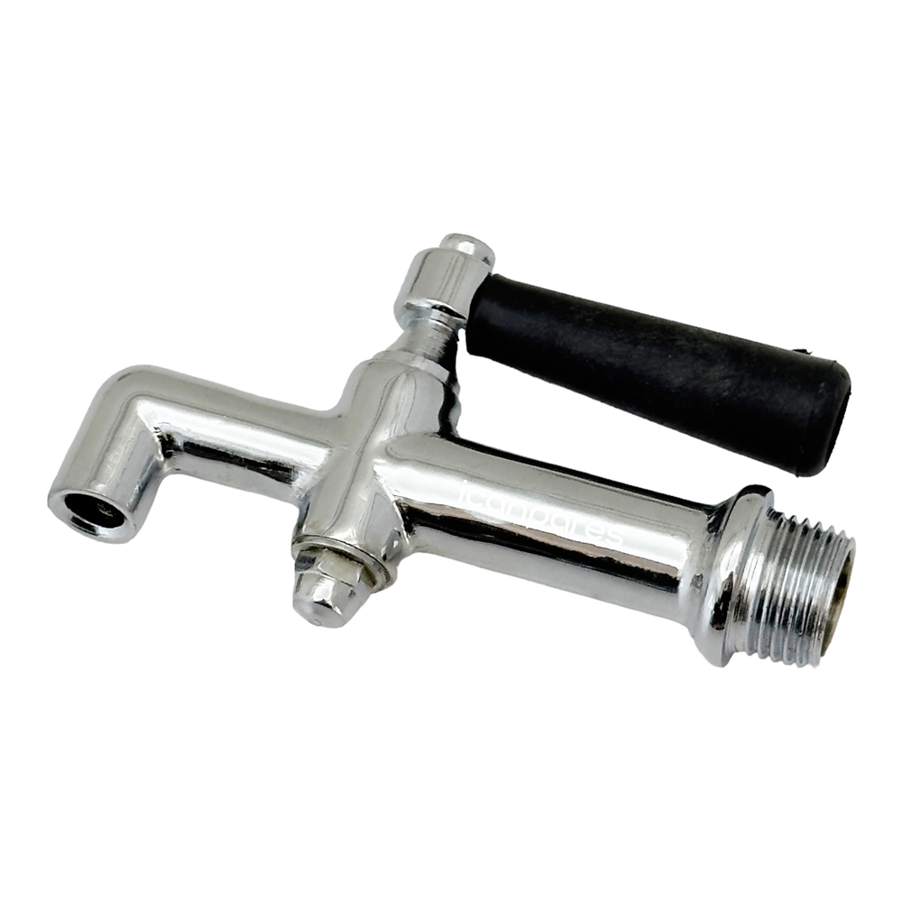 Semaver Musluk Göstergesiz, Dıştan Dişli, Contalı, Somunlu, Demir, Kazan Musluğu 11X6cm