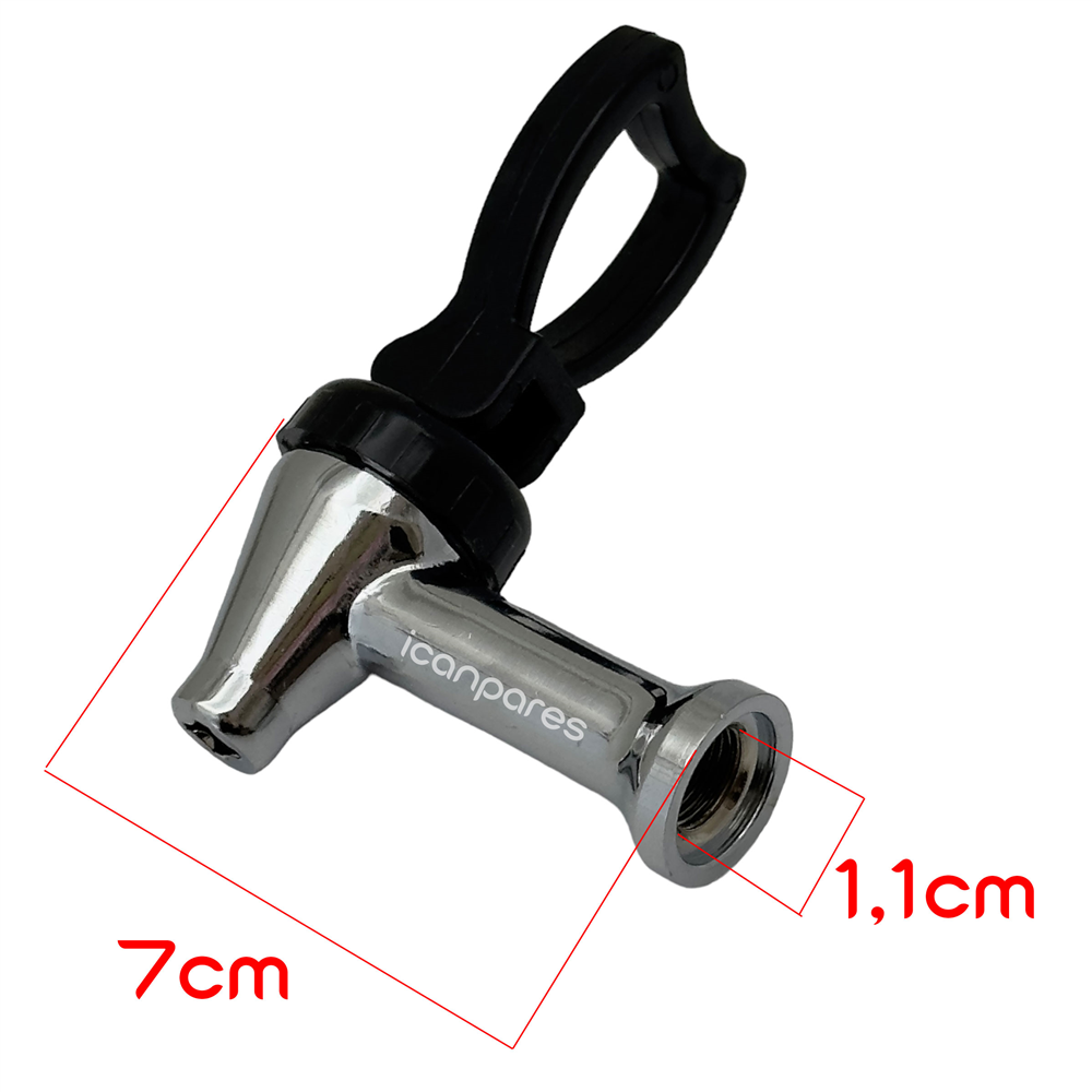 Semaver Musluk Göstergesiz, İçten Dişli, Basmalı, Demir, Kazan Musluğu 7cm