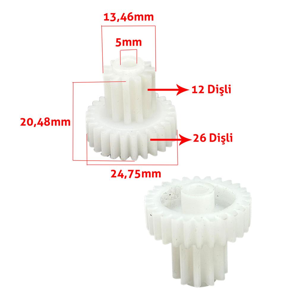 Tefal Uyumlu Rondo 800 8510, 1000 8513141516, 1500 85141516 Doğrayıcı Çift Dişli (Ölçülere Dikkat)