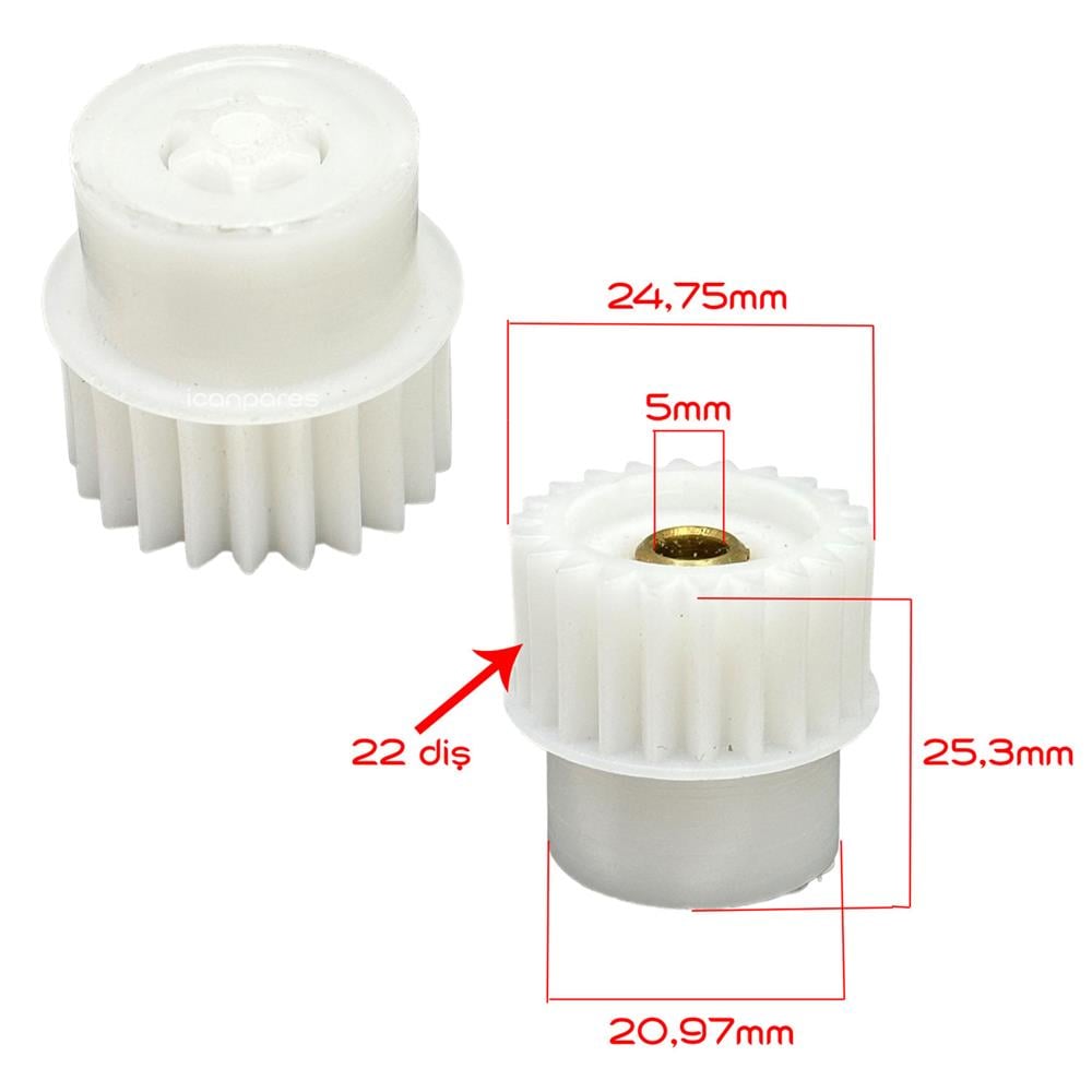 Tefal Uyumlu Rondo 800 8510, 1000 8513141516, 1500 85141516 Doğrayıcı Bıçak Dişlisi