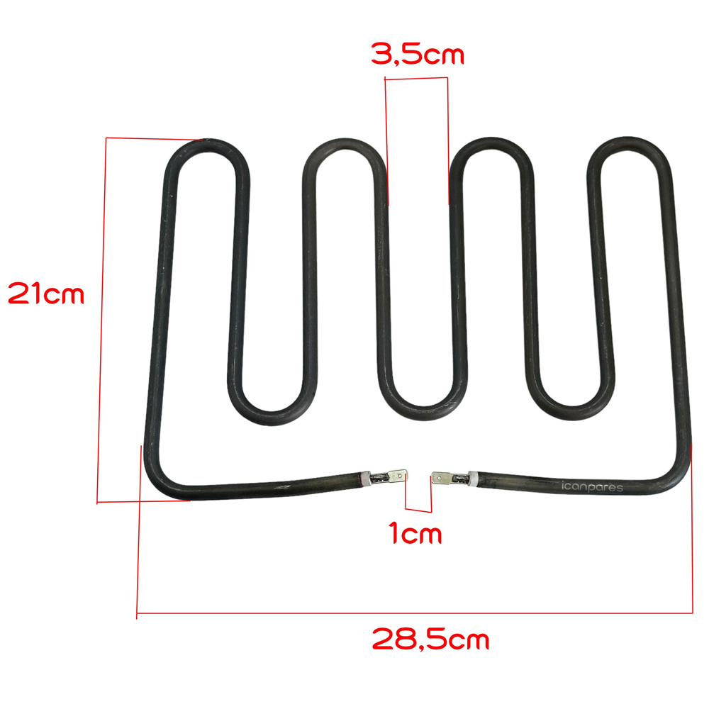 Tost Makinesi Rezistansı - 220V 1000W - Sanayi Tip - 28,5cm-21cm Bir Çok Marka İle Uyumlu