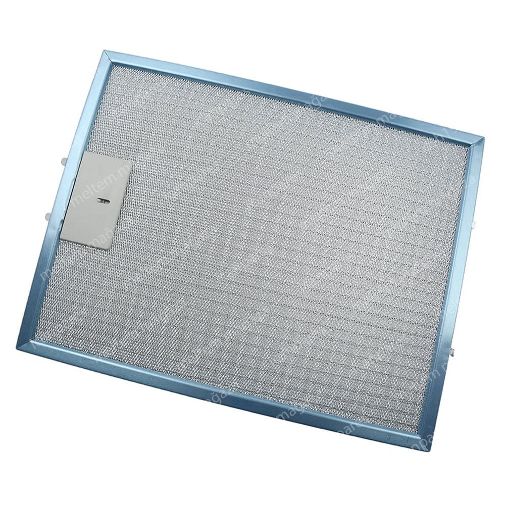 Universal Uyumlu EN 26 cm BOY 32 cm - Arka Tırnak 12,5 cm Aspiratör Davlumbaz Metal Yağ Filtresi