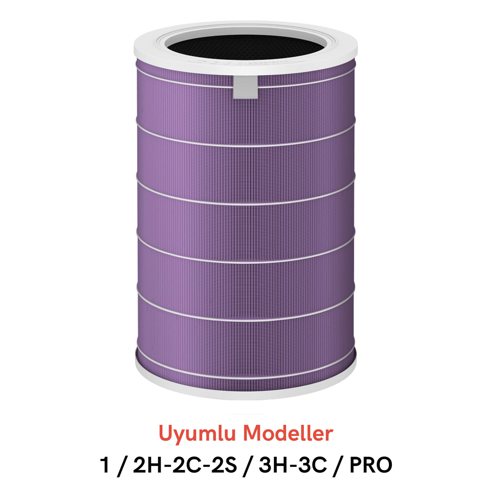 Xiaomi Uyumlu Mi Air Purifier Hava Temizleyici 1 / 2H-2C-2S / 3H-3C / PRO ile Uyumlu Entegre Aktif Karbon Çekirdek Filtreli Anti Bakt