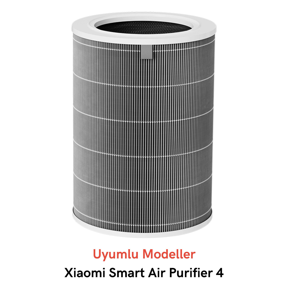 Xiaomi Uyumlu Smart Air Purifier 4 Hava Temizleyici ile Uyumlu Entegre Aktif Karbon Çekirdek Filtreli Anti Bakteriyel Silindirik HEPA