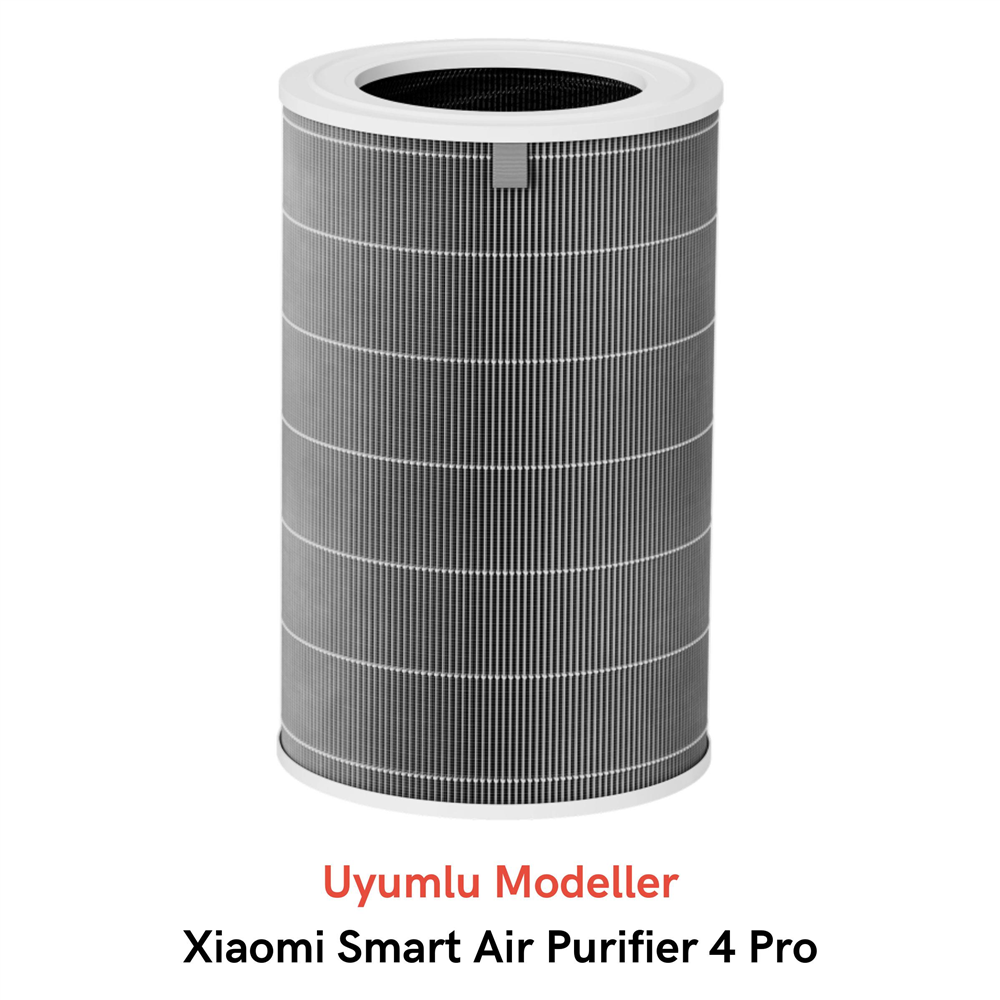 Xiaomi Uyumlu Smart Air Purifier 4 Pro Hava Temizleyici ile Uyumlu Entegre Aktif Karbon Çekirdek Filtreli Anti Bakteriyel Silindirik