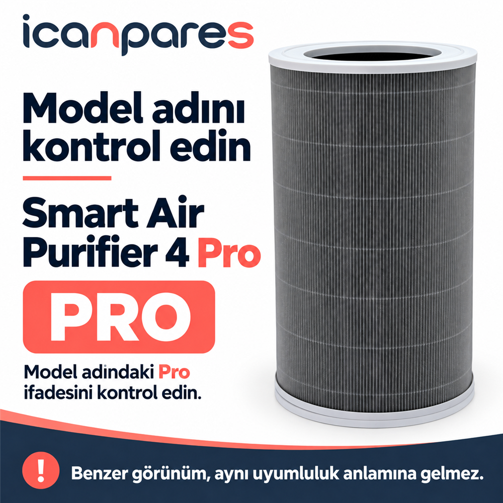 Xiaomi Uyumlu Smart Air Purifier 4 Pro Hava Temizleyici ile Uyumlu Entegre Aktif Karbon Çekirdek Filtreli Anti Bakteriyel Silindirik