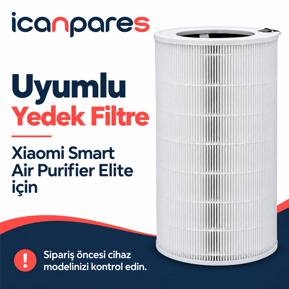 Xiaomi Uyumlu Smart Air Purifier Elite Y-600 Hava Temizleyici Filtresi - Aktif Karbonlu HEPA Tipi