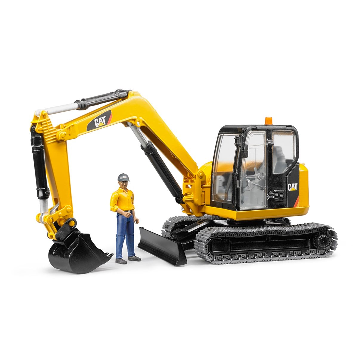 BRUDER Cat Mını Ekskavatör Ve İnşaat İşçisi-BR02466