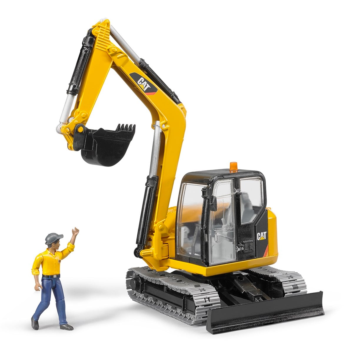 BRUDER Cat Mını Ekskavatör Ve İnşaat İşçisi-BR02466