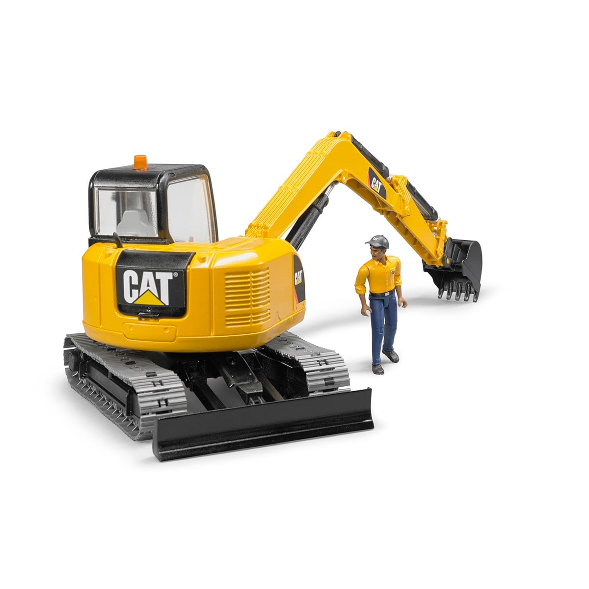 BRUDER Cat Mını Ekskavatör Ve İnşaat İşçisi-BR02466