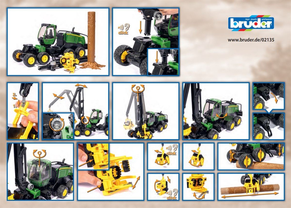 Bruder John Deere 1270G Kütük Yükleme ve Nakliye BR02135