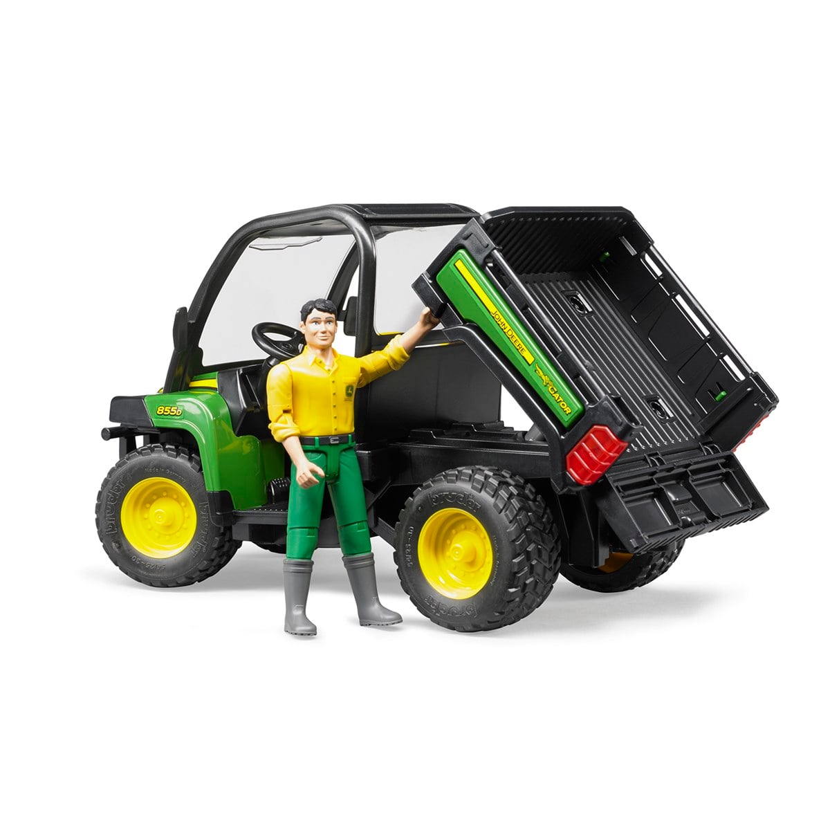 BRUDER John Deere Gator 855D & Bworld Adam-BR02490