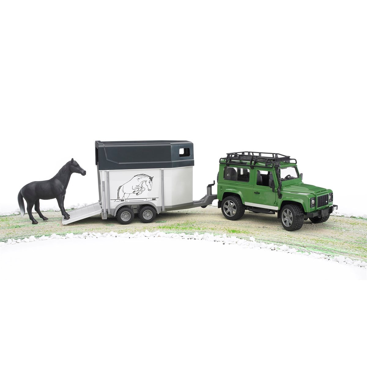 BRUDER Land Rover Arazi Aracı & At Nakil Aracı-BR02592