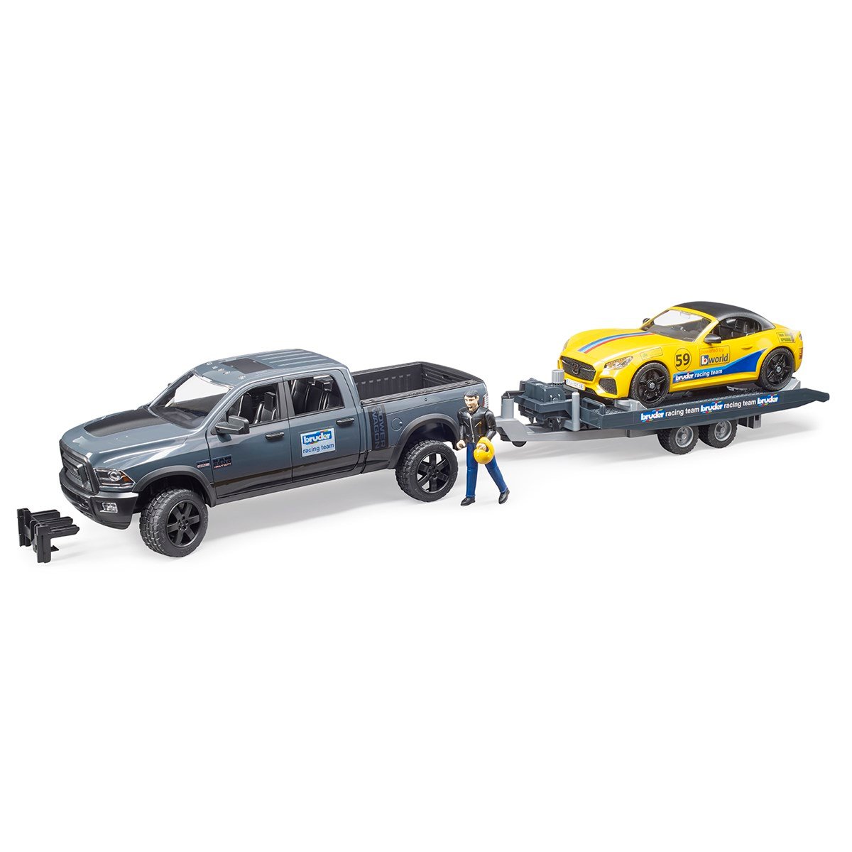BRUDER Ram 2500 Pıckup Ve Roadster Yarış Arabası-BR02504