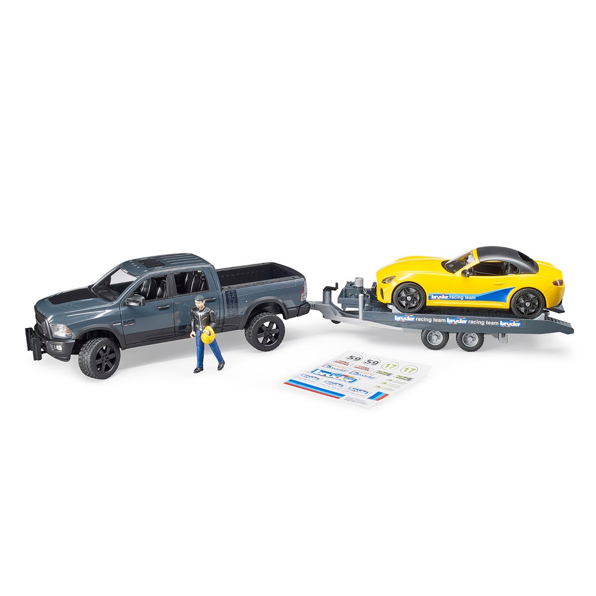 BRUDER Ram 2500 Pıckup Ve Roadster Yarış Arabası-BR02504