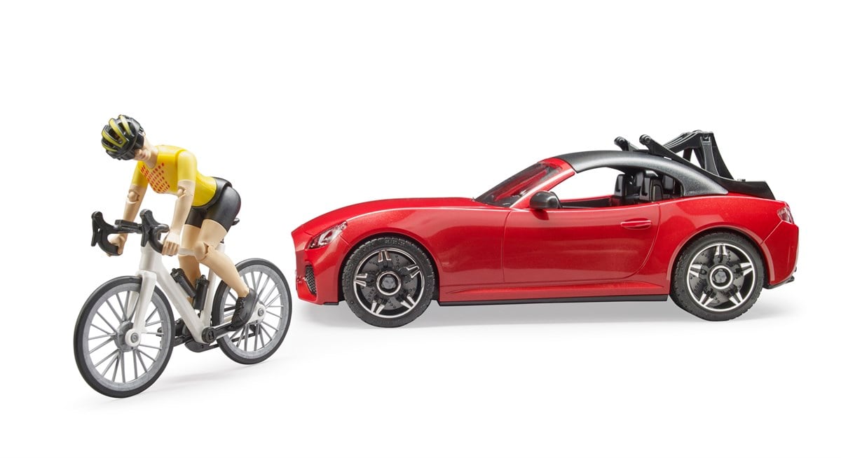 Bruder Roadster Araba & Bisiklet Ve Sürücüsü