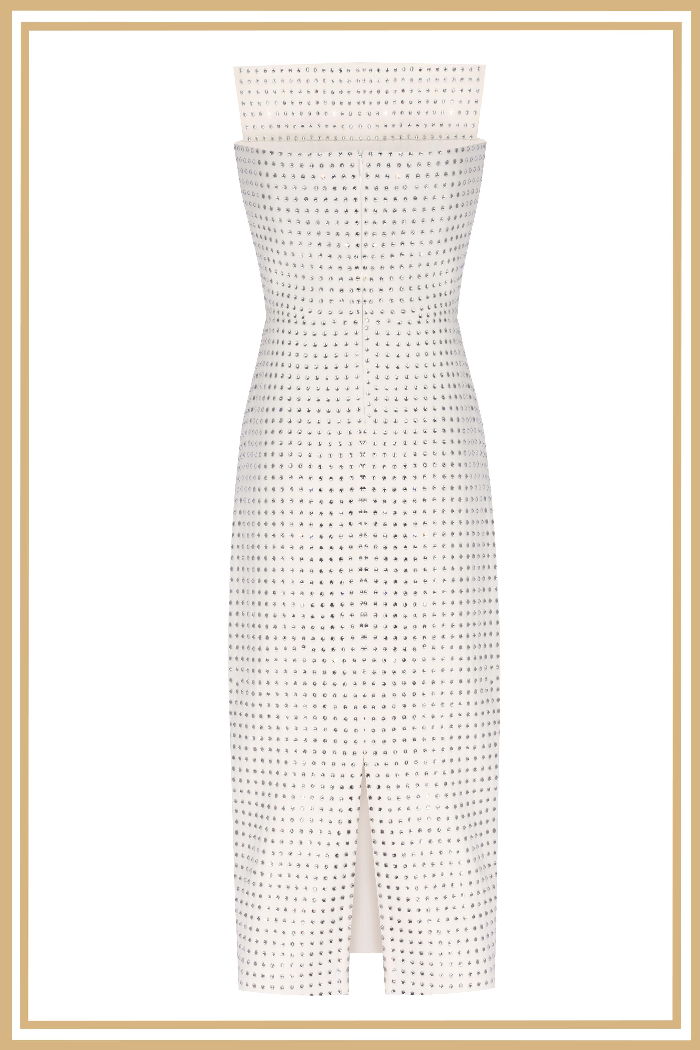 40001-6CARMENCarmen Limited Edition | ROSALİNDA Beyaz Midi Elbise