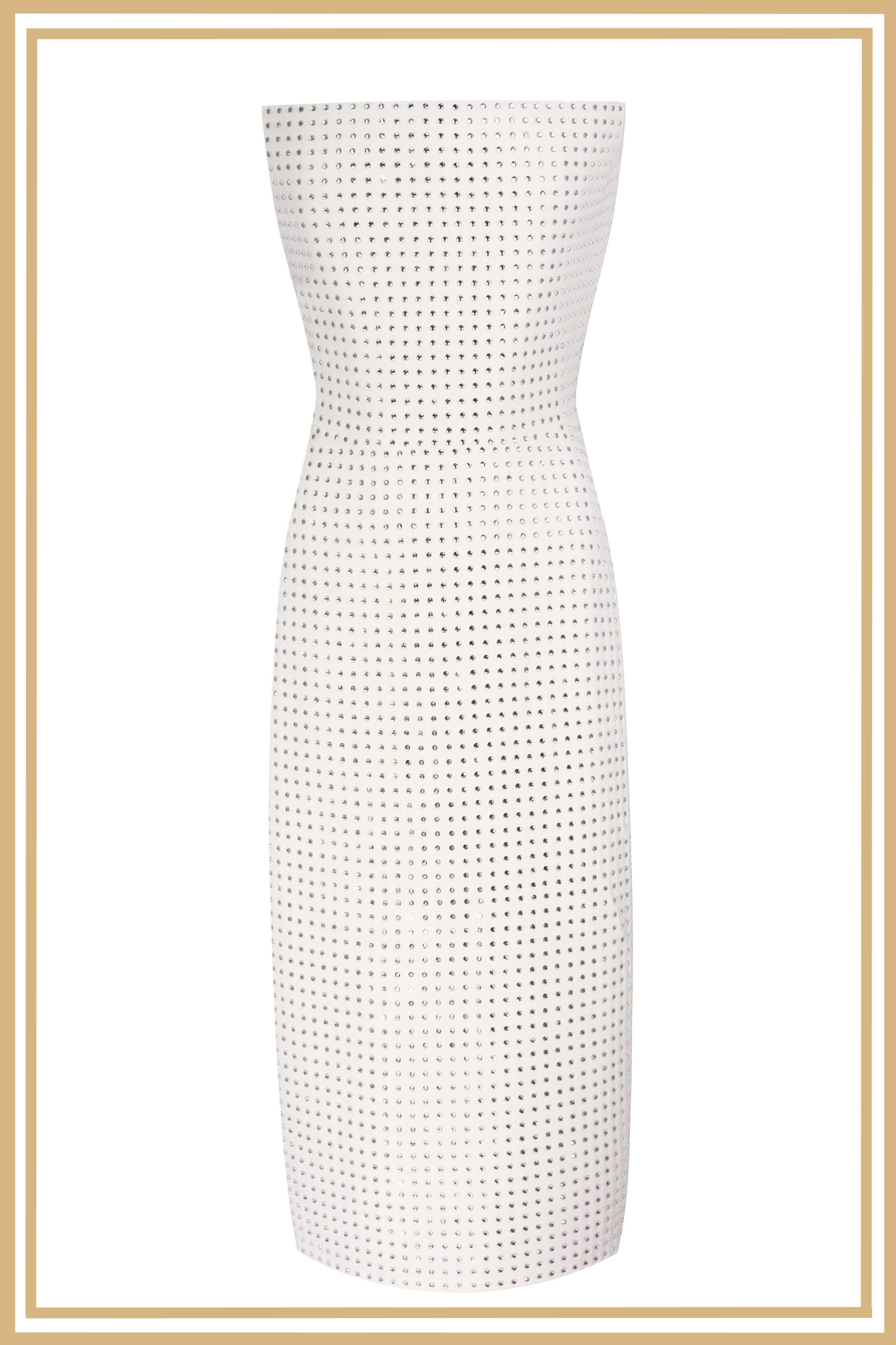40001-6CARMENCarmen Limited Edition | ROSALİNDA Beyaz Midi Elbise