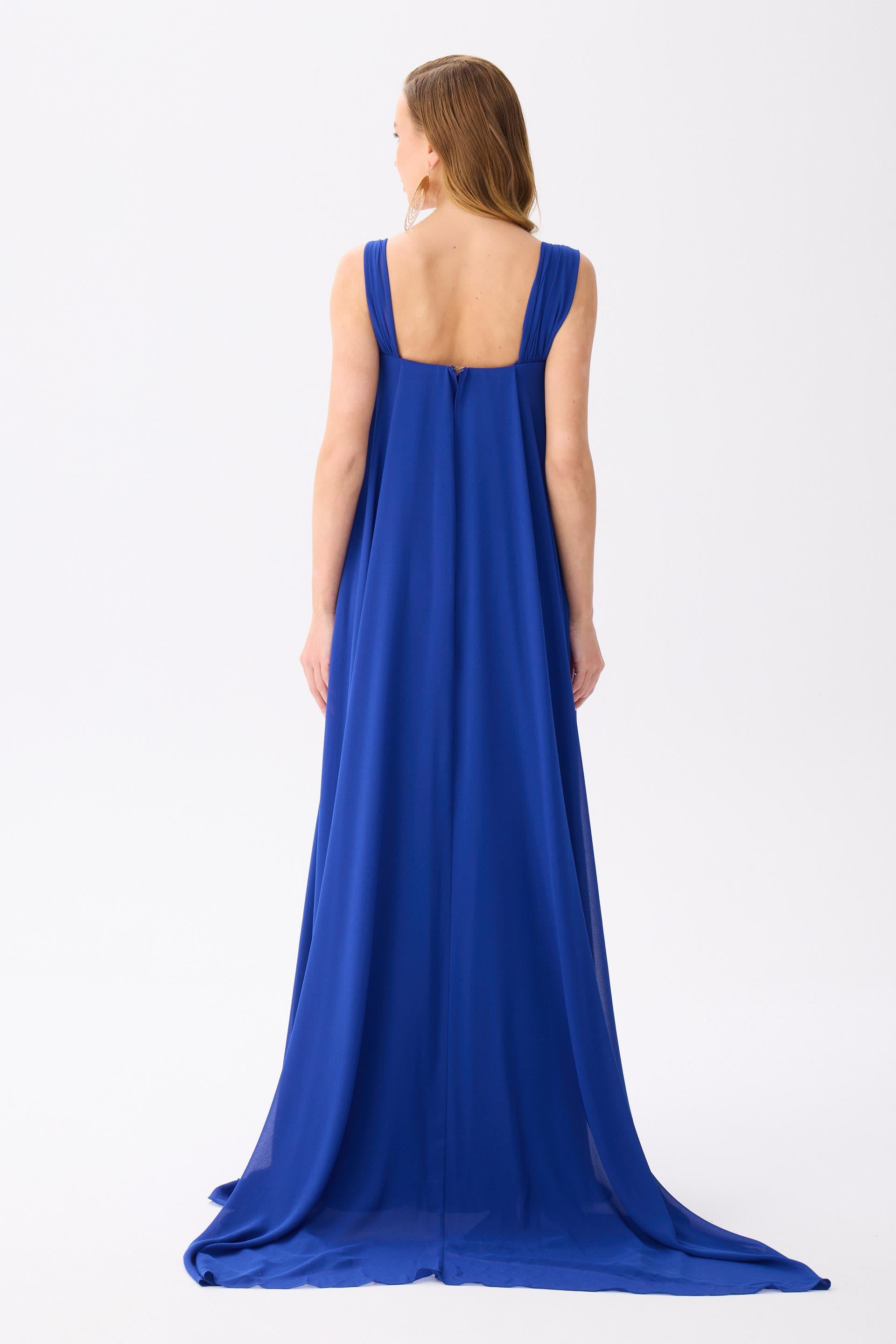 58458-25CARMENCarmen Saks Pelerinli Şifon Abiye Elbise