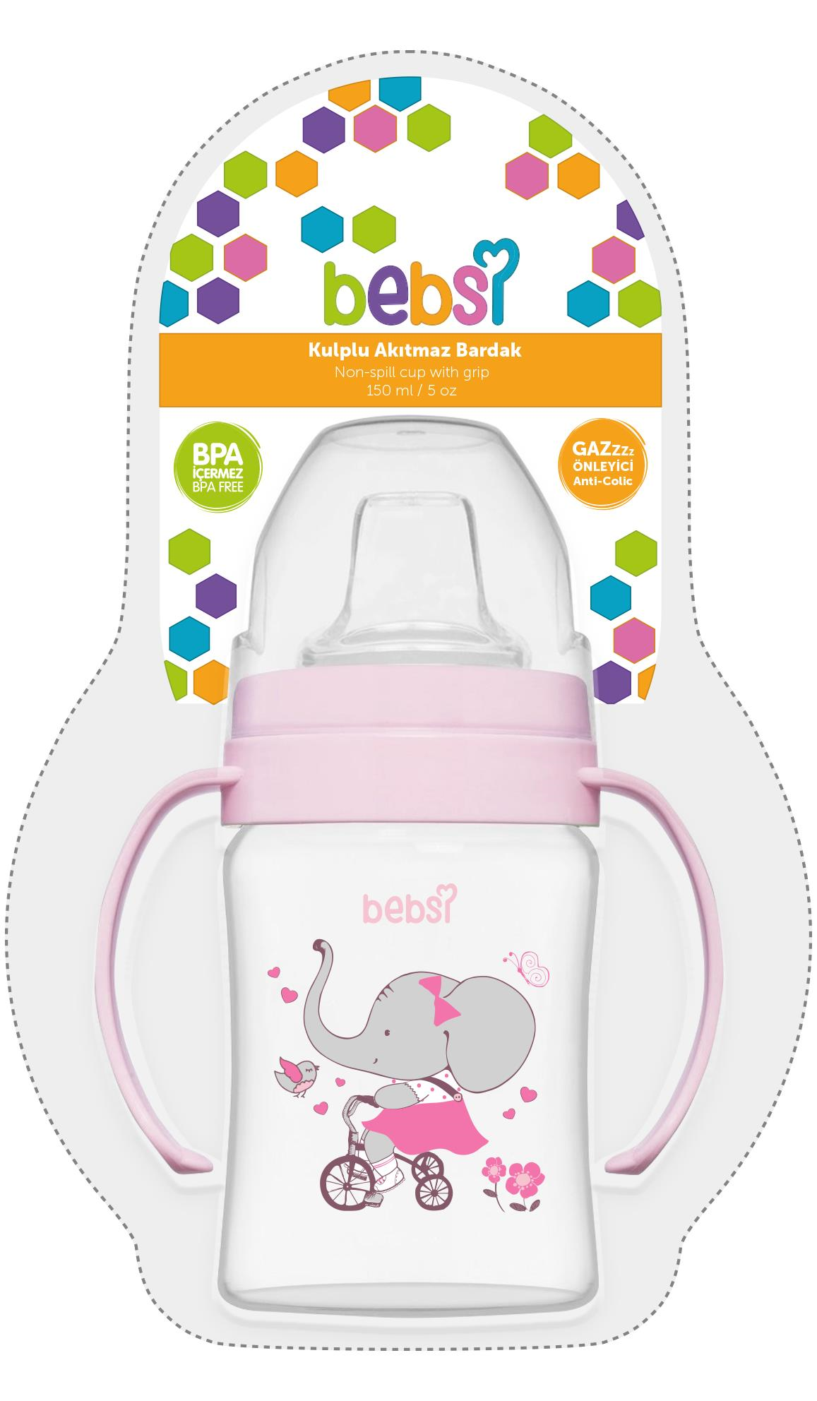 Bebsi Kulplu Akıtmaz Bardak 150 ml - PEMBE