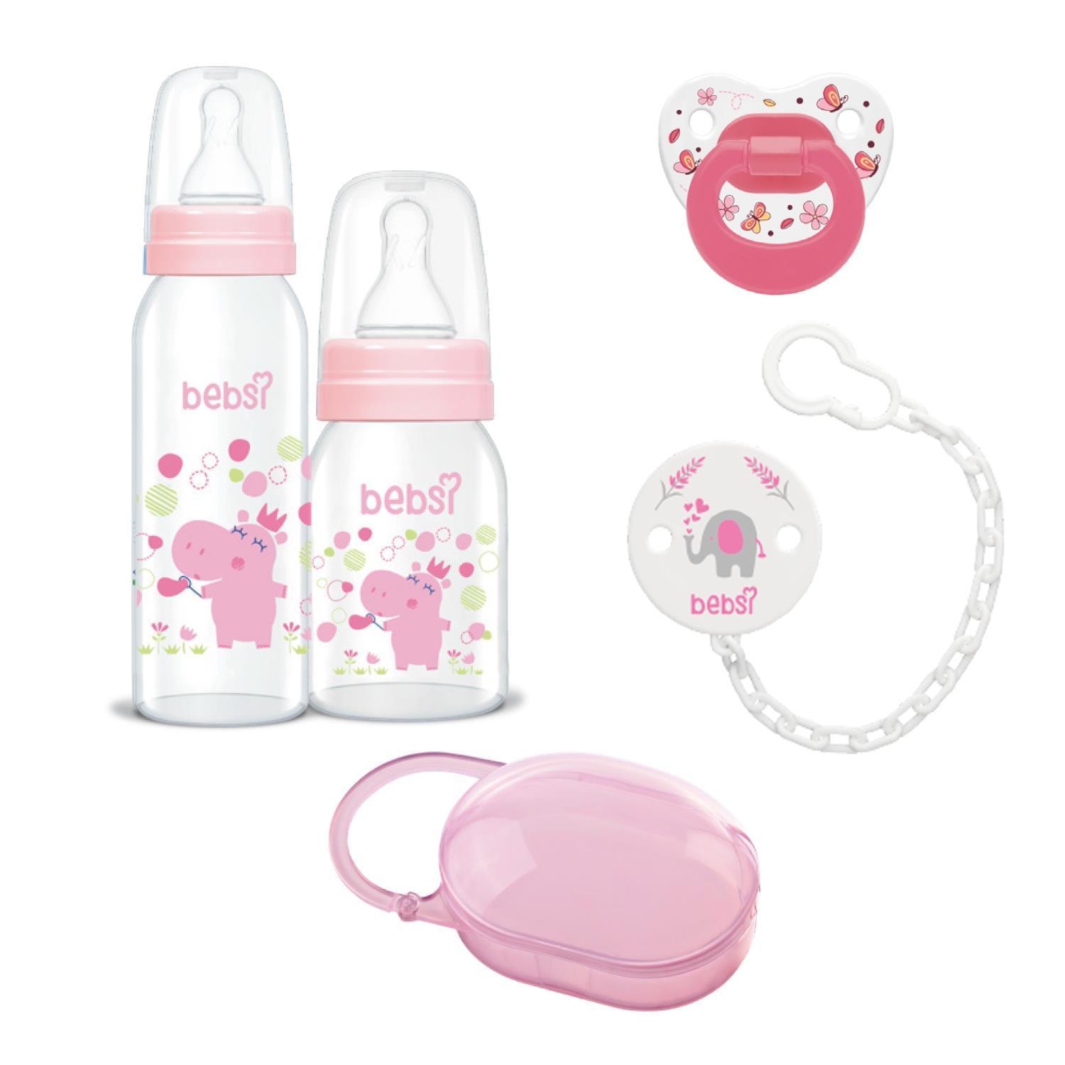 Bebsi Yenidoğan Seti - Pembe (5'li Set)