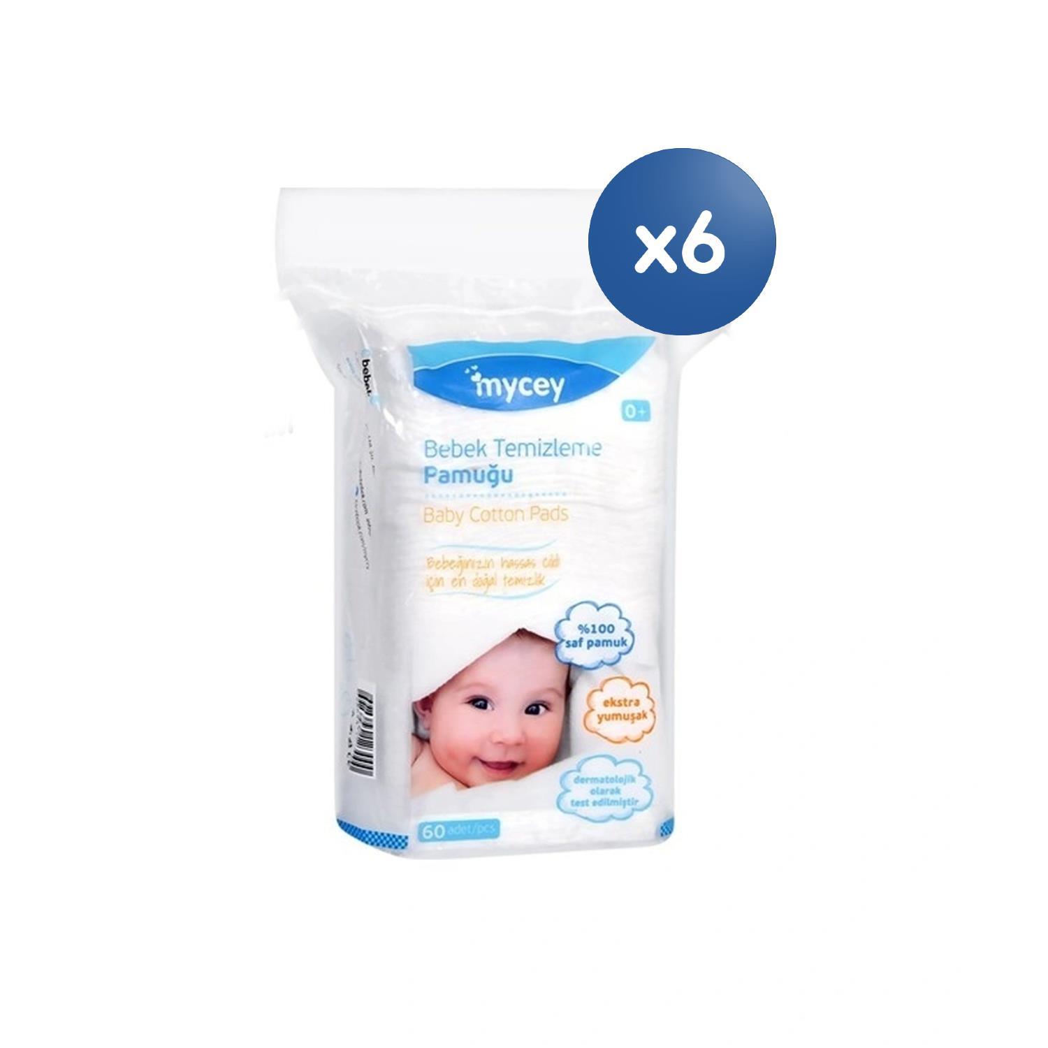 Mycey Bebek Temizleme Pamuğu Seti (60x6 360 Adet)