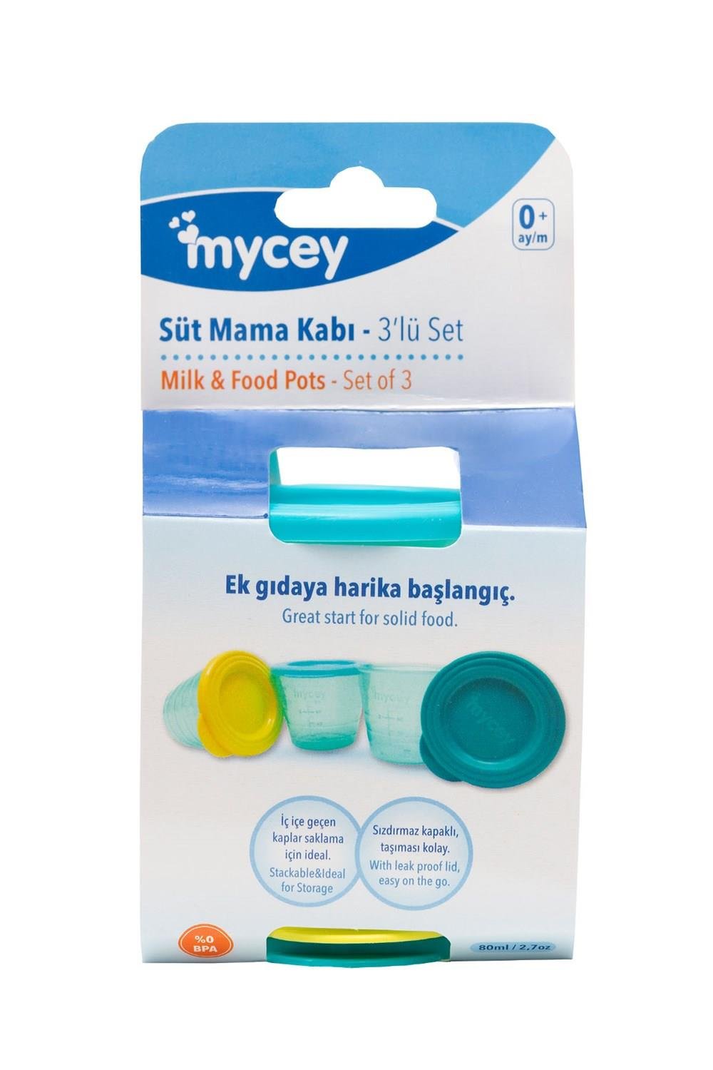Mycey Süt Mama Kabı – 3’lü Set 