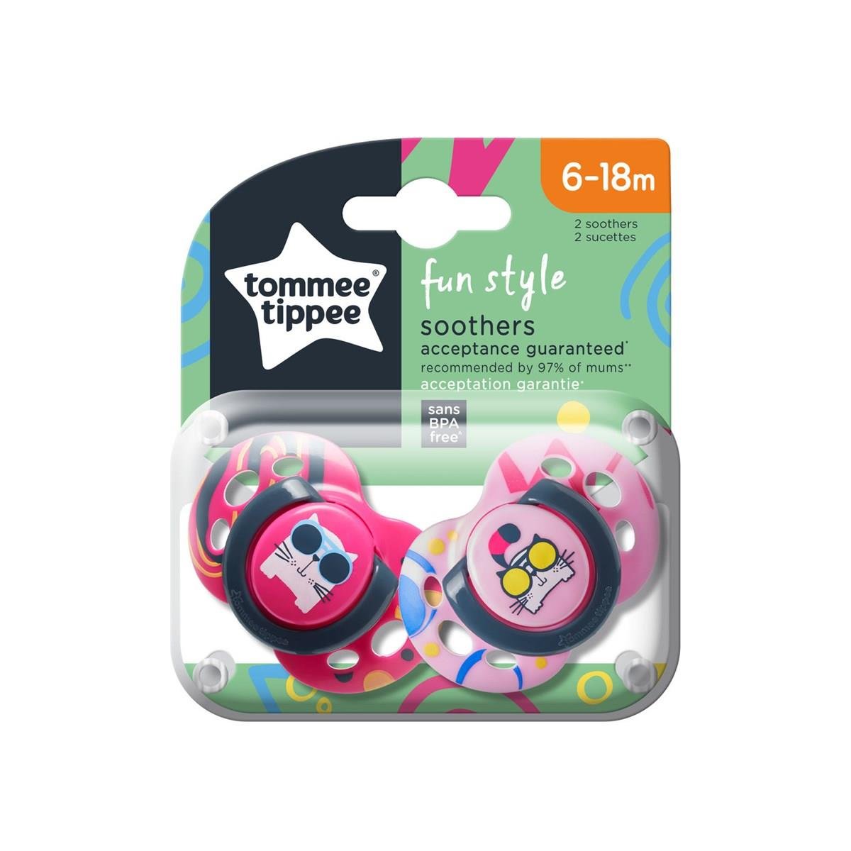 Tommee Tippee 2'li Fun Emzik 6-18 Ay - PEMBE