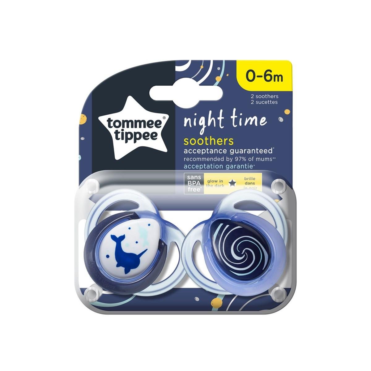 Tommee Tippee 2'li Gece Emzik 0-6 Ay - LACİVERT