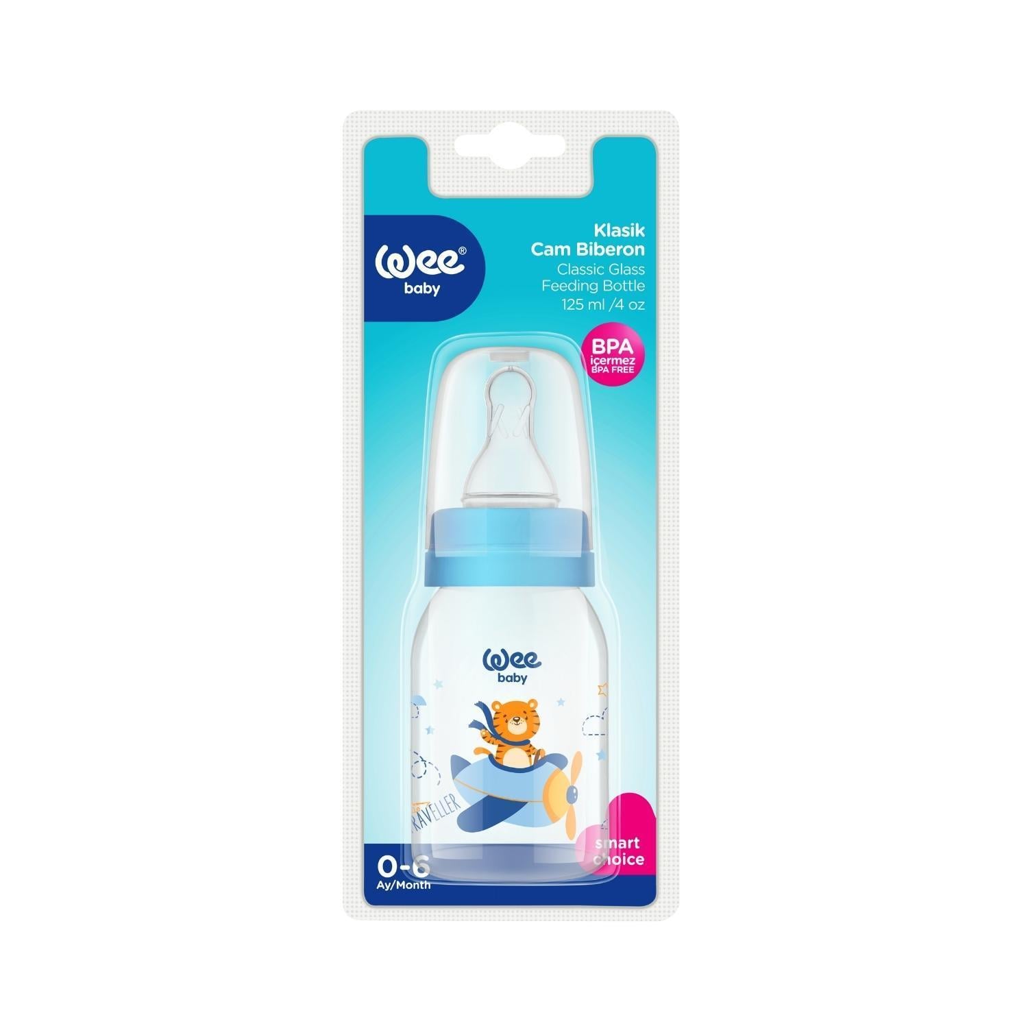 Wee Baby Cam Biberon 125 ml - Mavi (2'li Set)