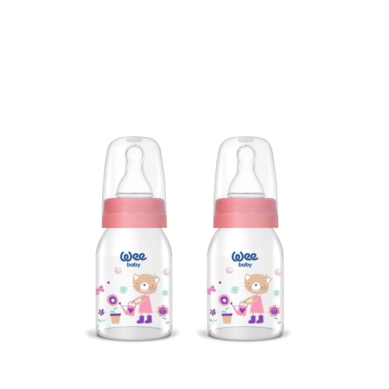 Wee Baby Cam Biberon 125 ml - Pembe (2'li Set)
