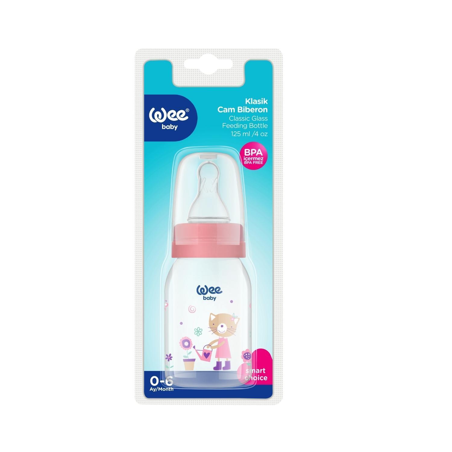 Wee Baby Cam Biberon 125 ml - Pembe (2'li Set)