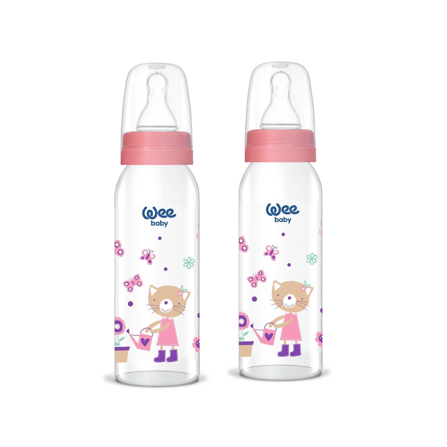 Wee Baby Cam Biberon 250 ml - Pembe (2'li Set)