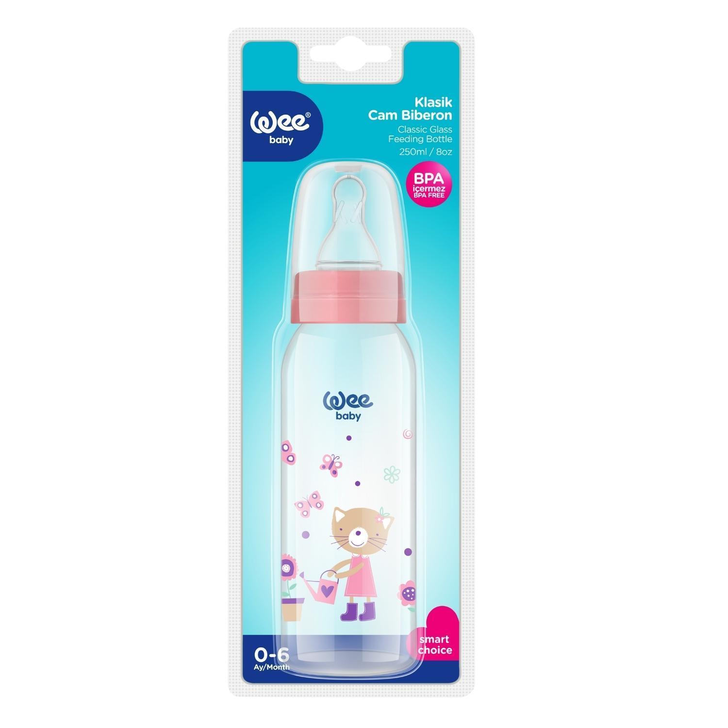 Wee Baby Cam Biberon 250 ml - Pembe (2'li Set)