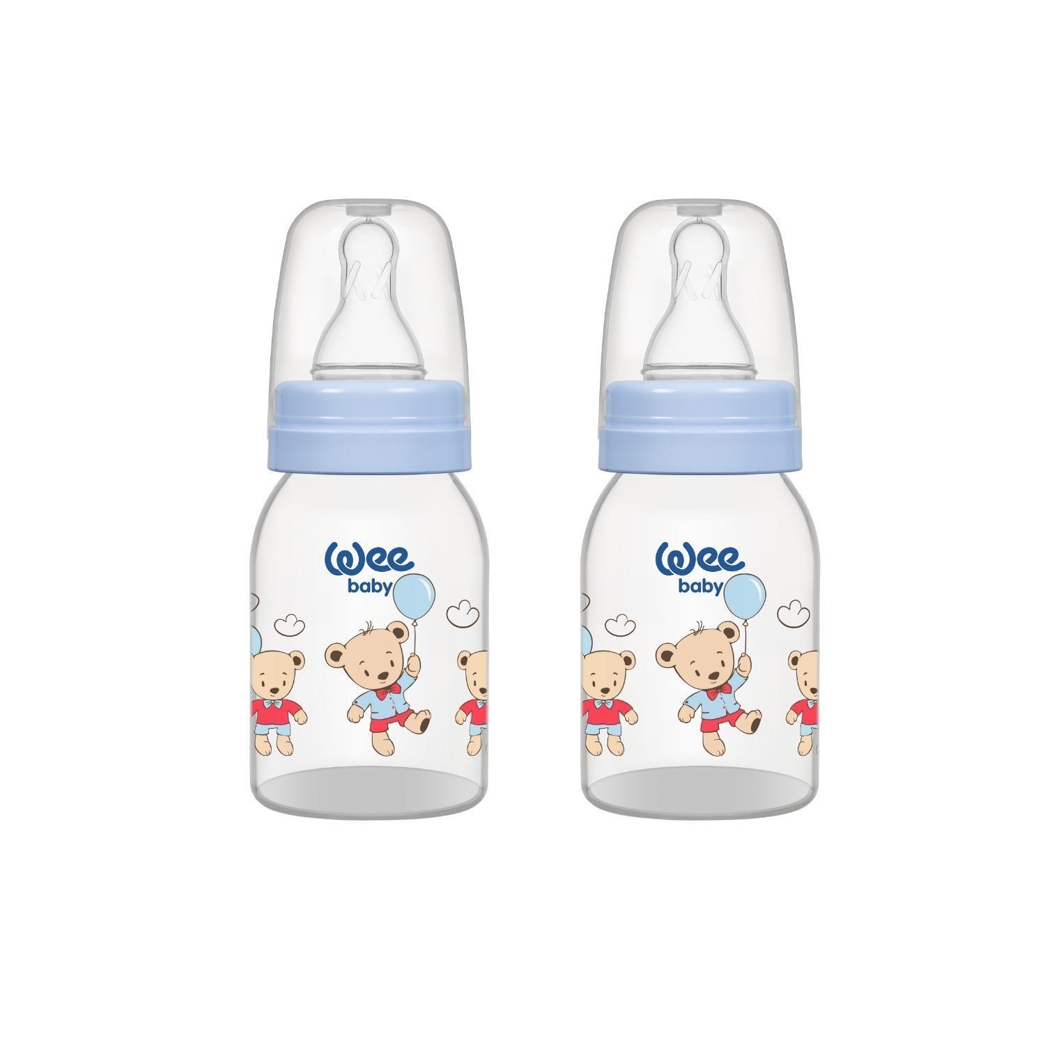 Wee Baby Klasik PP Biberon 125 ml - Mavi (2'li Set)