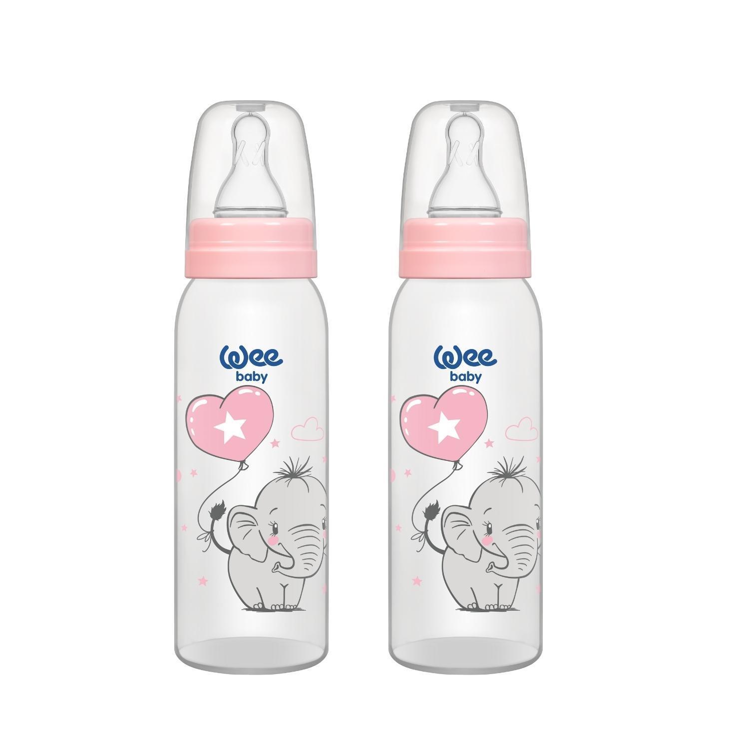 Wee Baby Klasik PP Biberon 250 ml - Pembe (2'li Set)