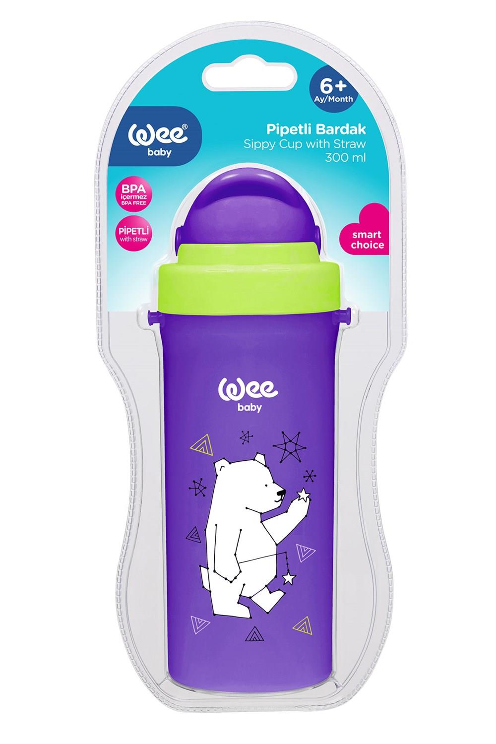 Wee Baby Pipetli Bardak 300 ml - MOR