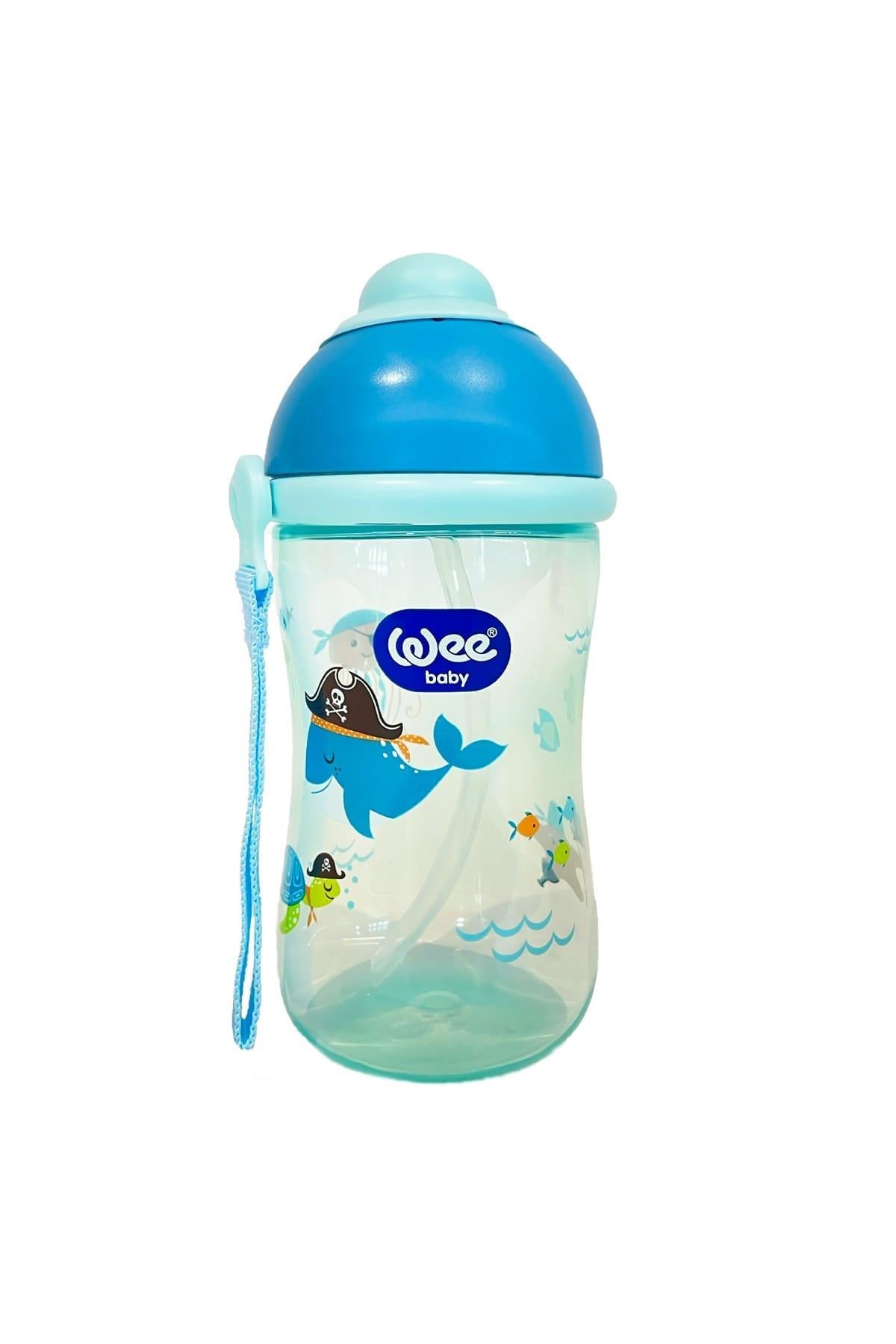 Wee Baby Pipetli Bardak 380 ml - MAVİ