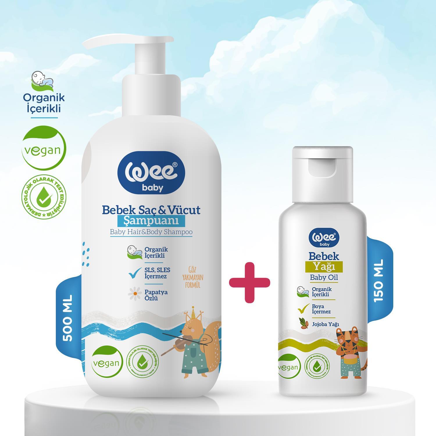 Wee Baby Şamp 500ML& Bebek Yağı BULK