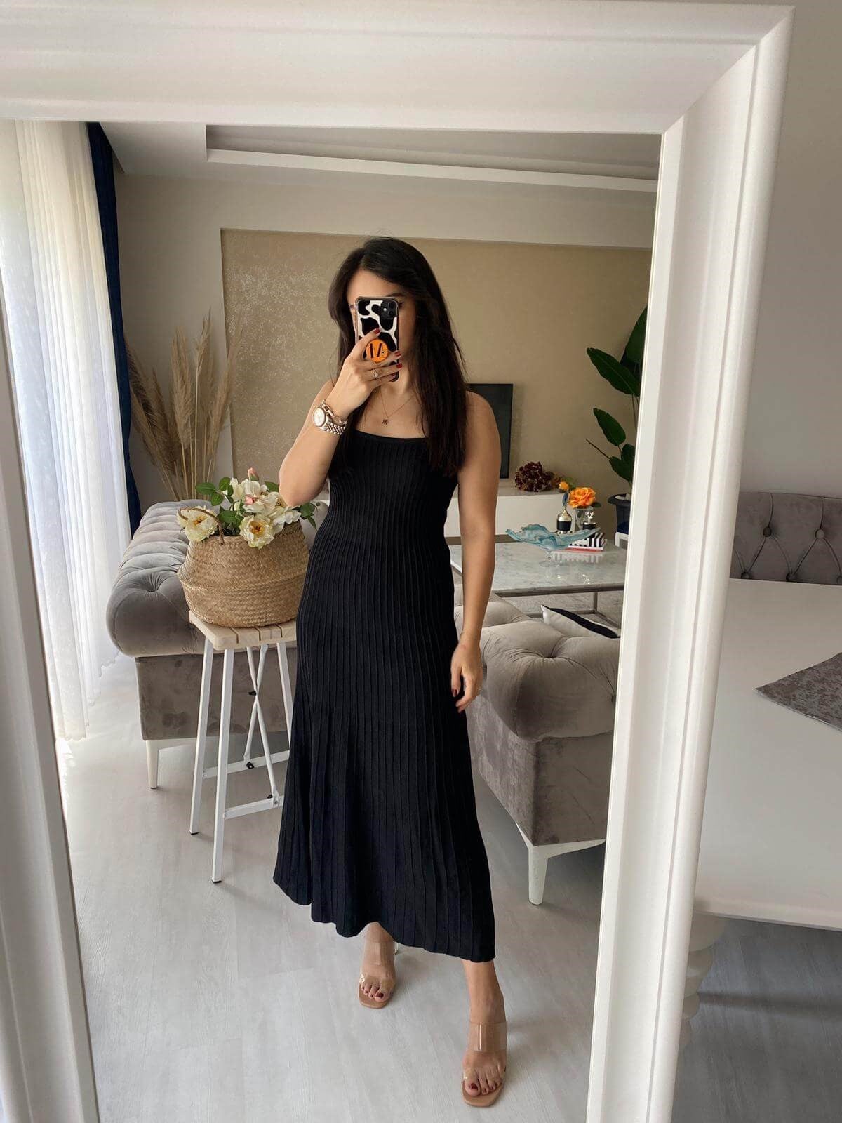 ASKILI TRİKO ELBİSE