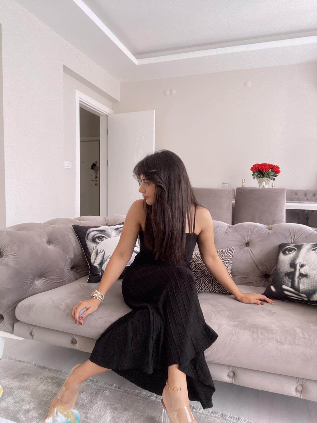 ASKILI TRİKO ELBİSE