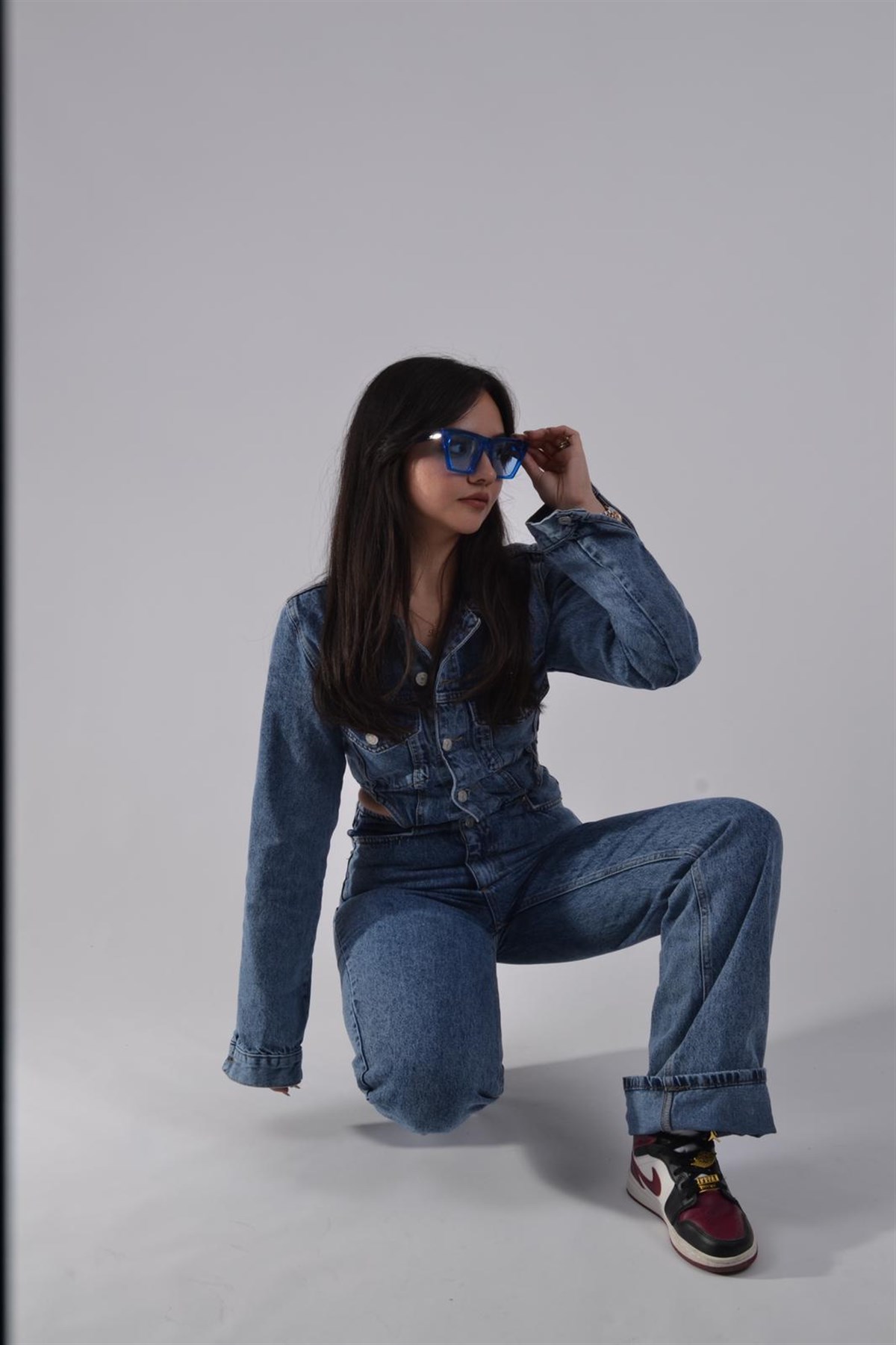 BEL DEKOLTELİ KOT TULUM