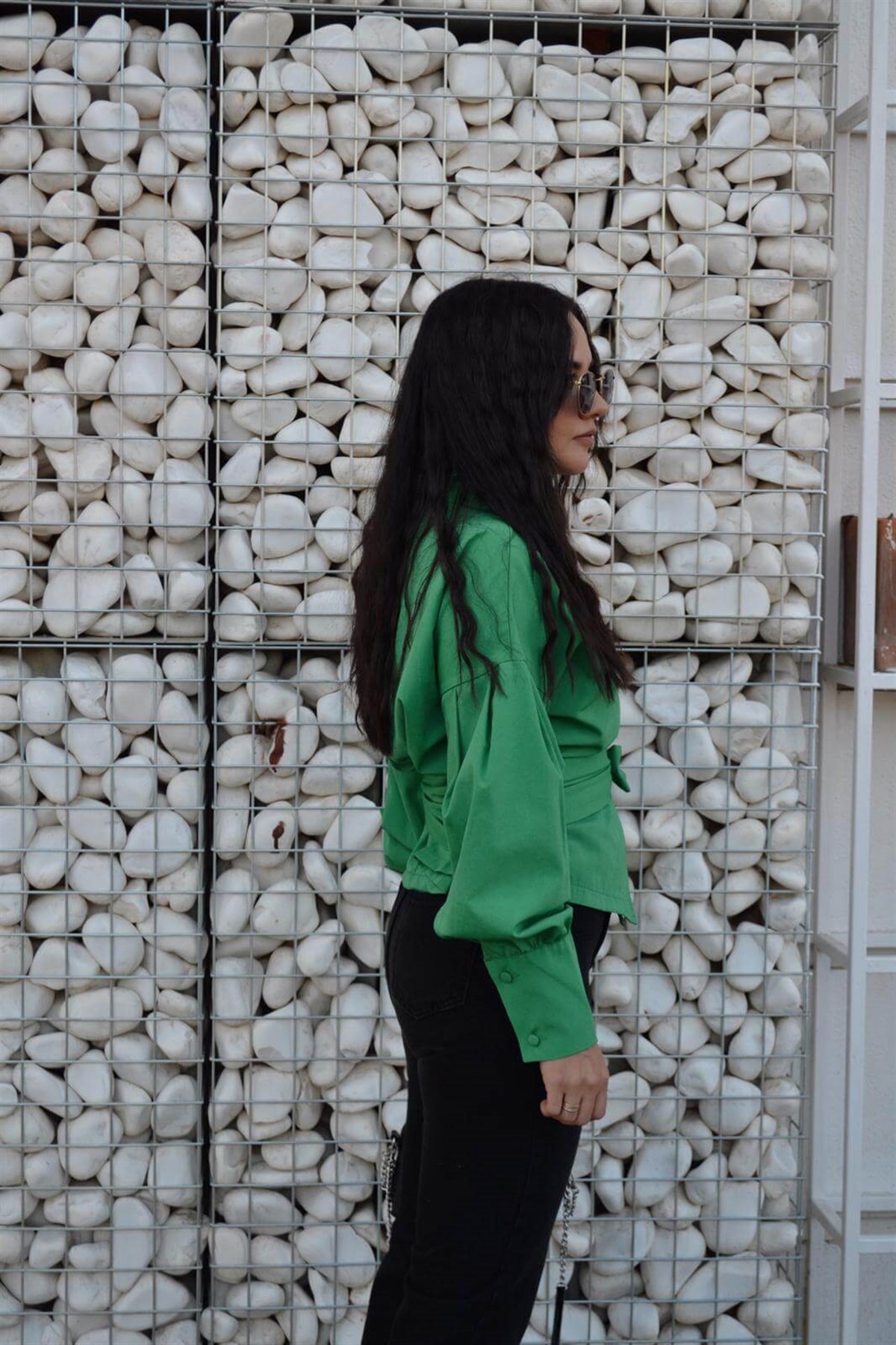 BELDEN BAĞLAMALI GÖMLEK